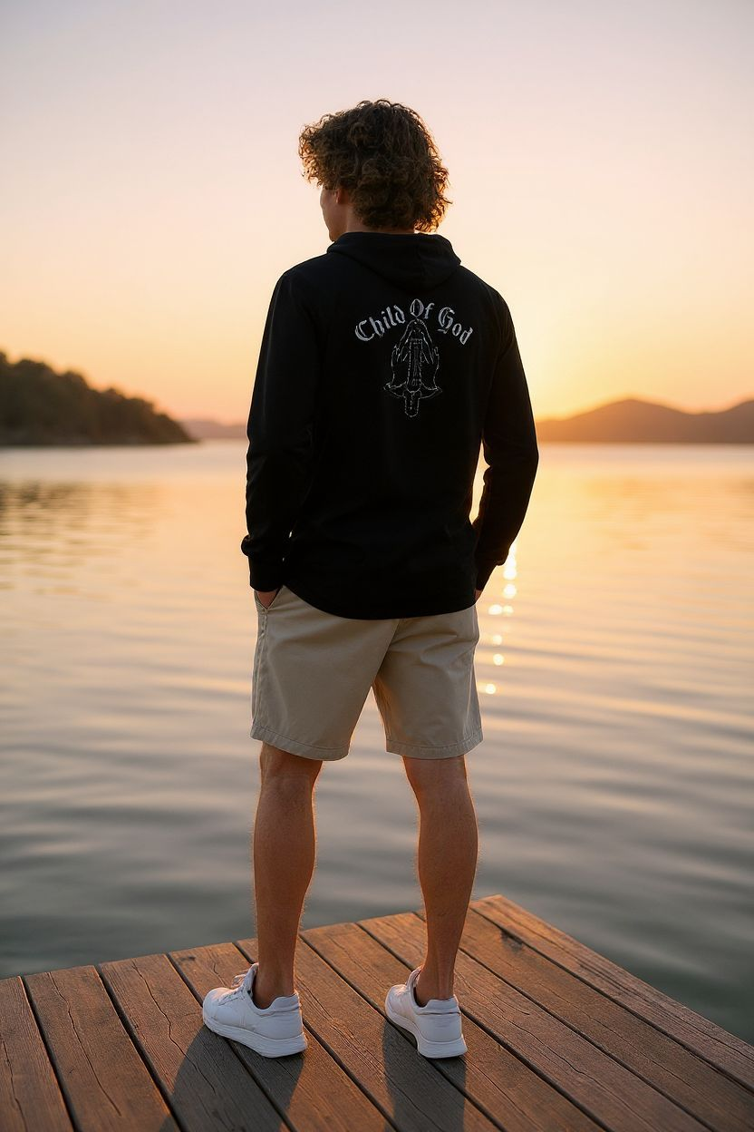 LiveLifeExotic "Child of God" Unisex Long Sleeve Hooded Shirt