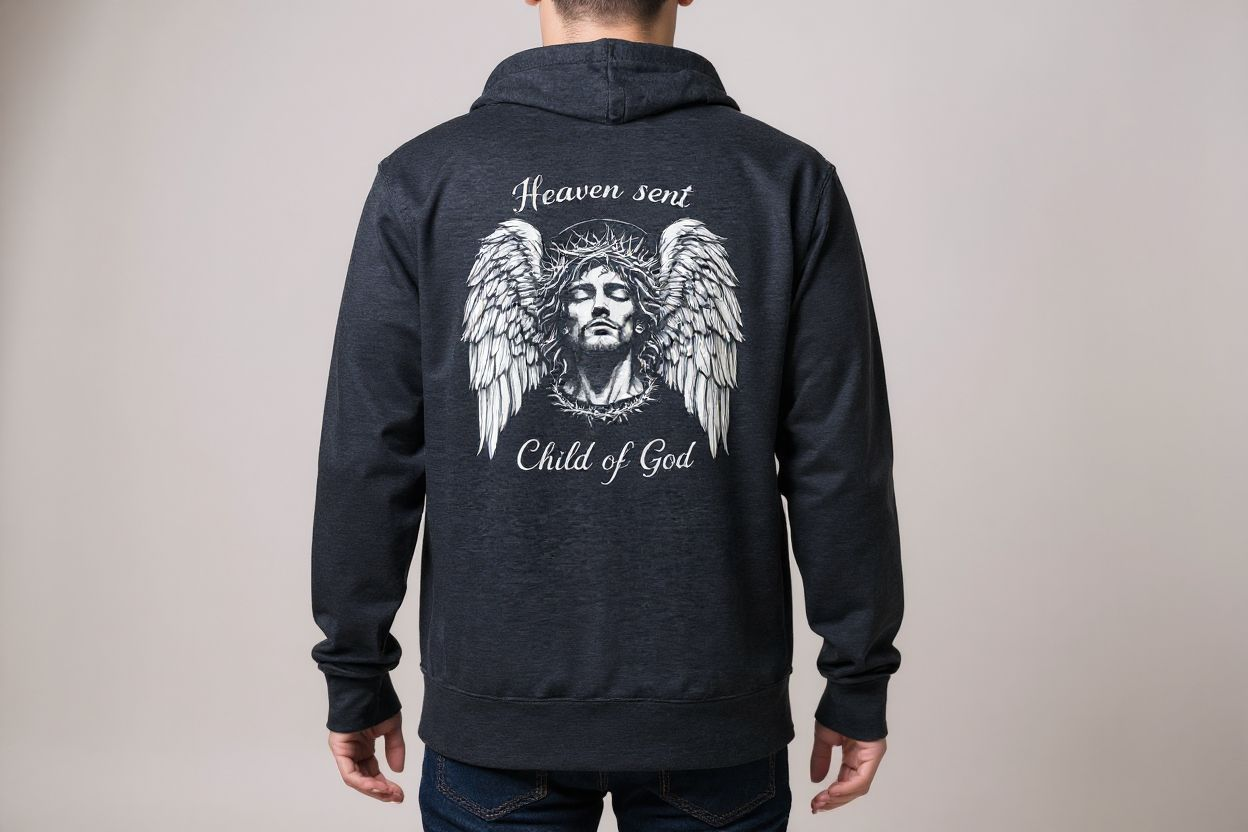 LiveLifeExotic "Heaven Sent" Christian Hooded Long Sleeve Shirt