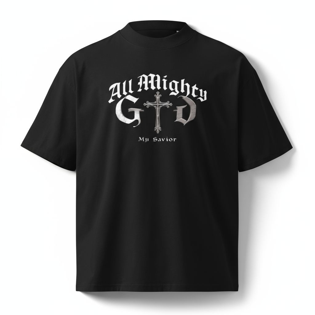 LiveLifeExotic "All Mighty God" Oversized unisex T-Shirt - Premium Organic Cotton