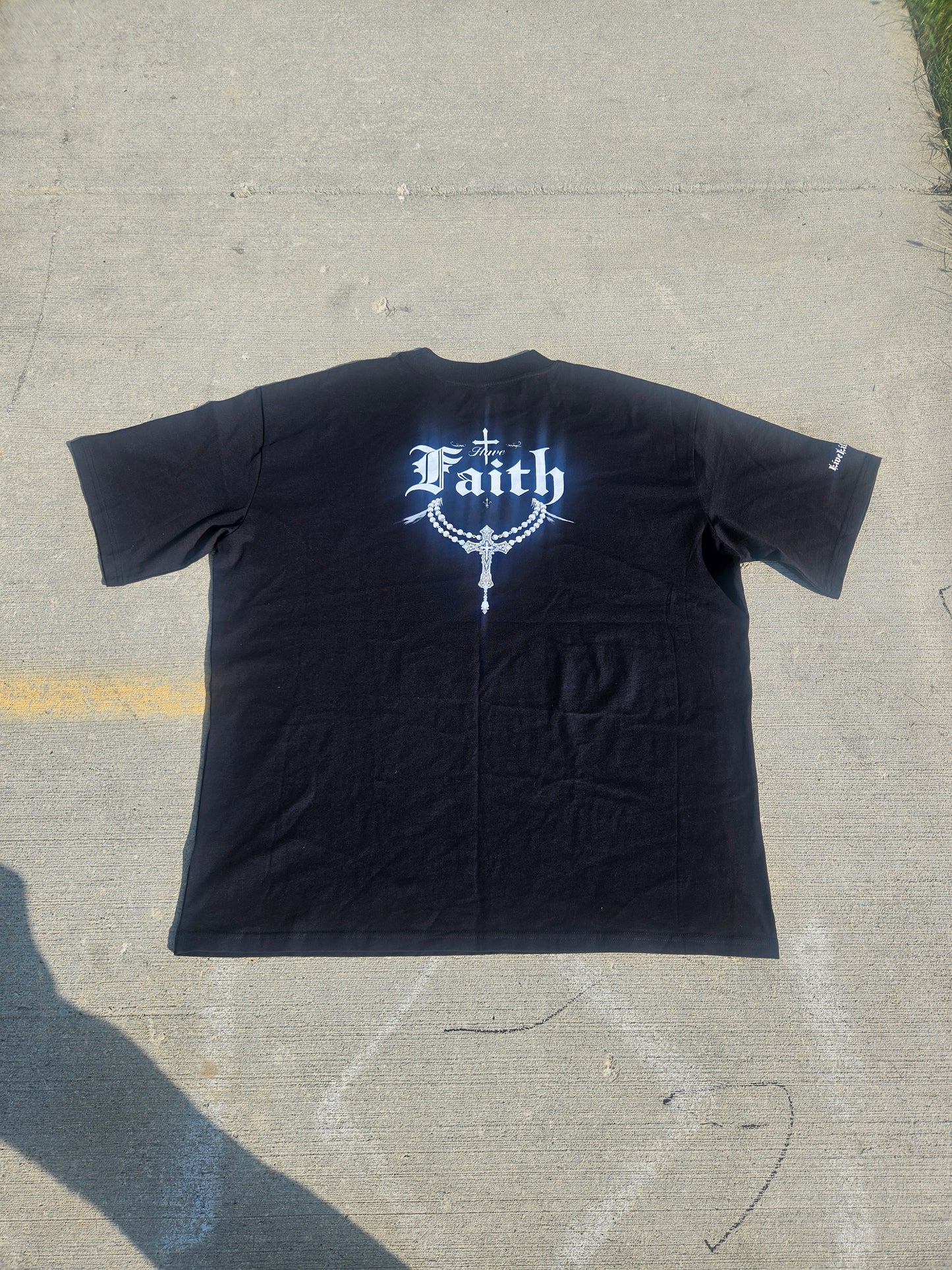 HSCG Designer Oversized Unisex Designer T-Shirt - Rosary Graphic Cotton Tee