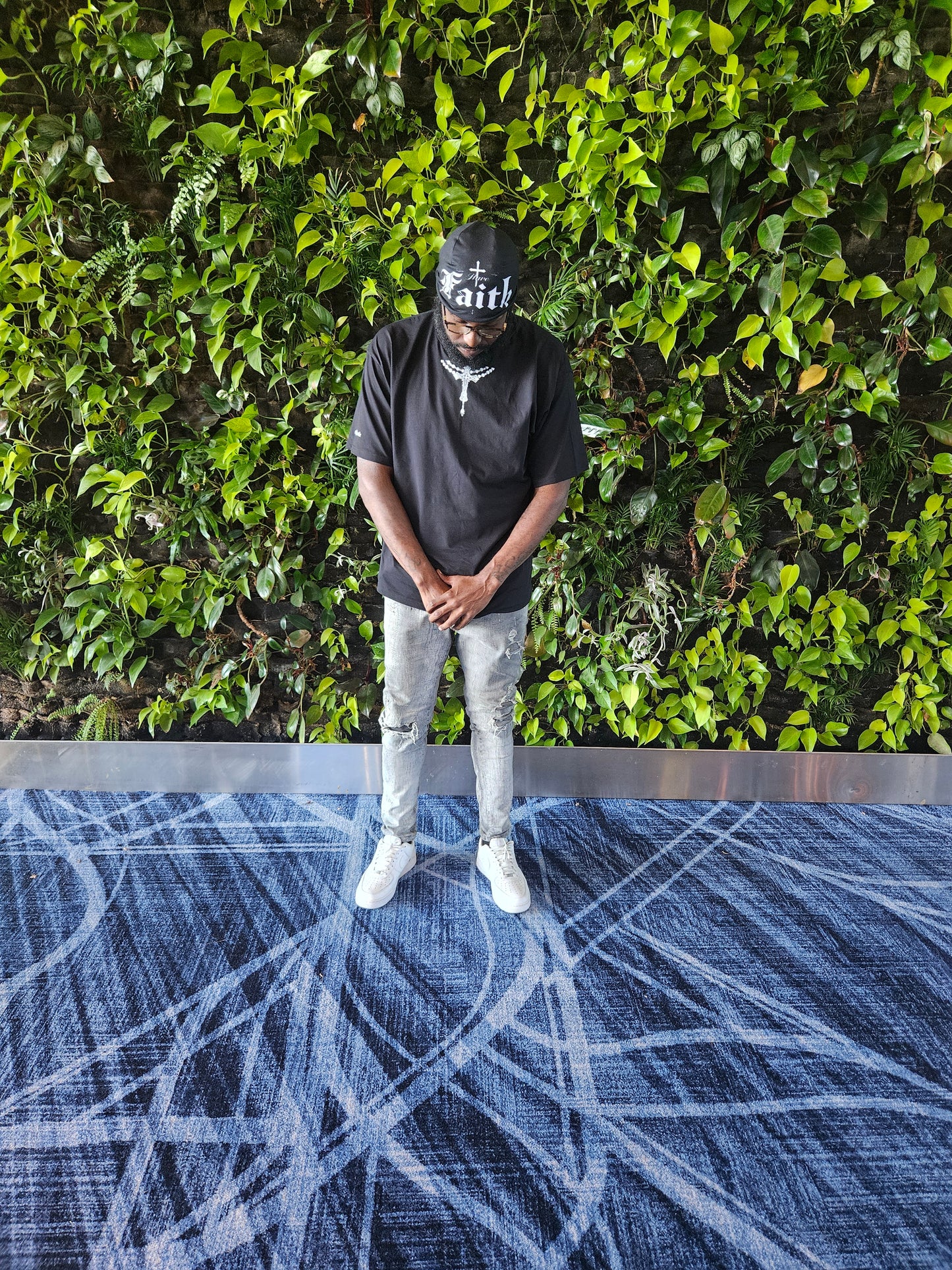 reversible Unisex Knit Beanie Hat - "Have Faith" Graphic Streetwear Headwear