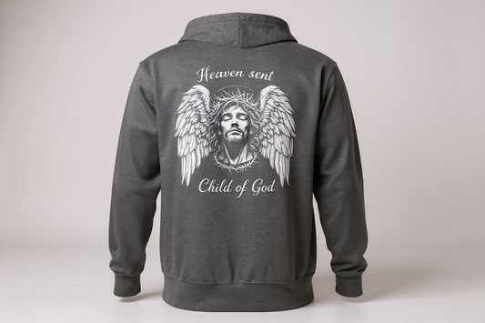 LiveLifeExotic "Heaven Sent" Christian Hooded Long Sleeve Shirt