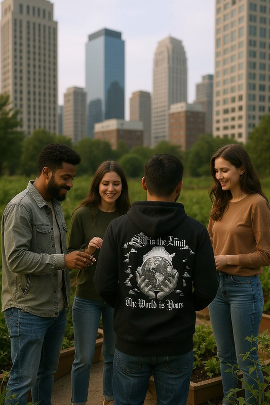 LiveLifeExotic "Visionary Lifestyle" Hooded Long-Sleeve T-Shirt