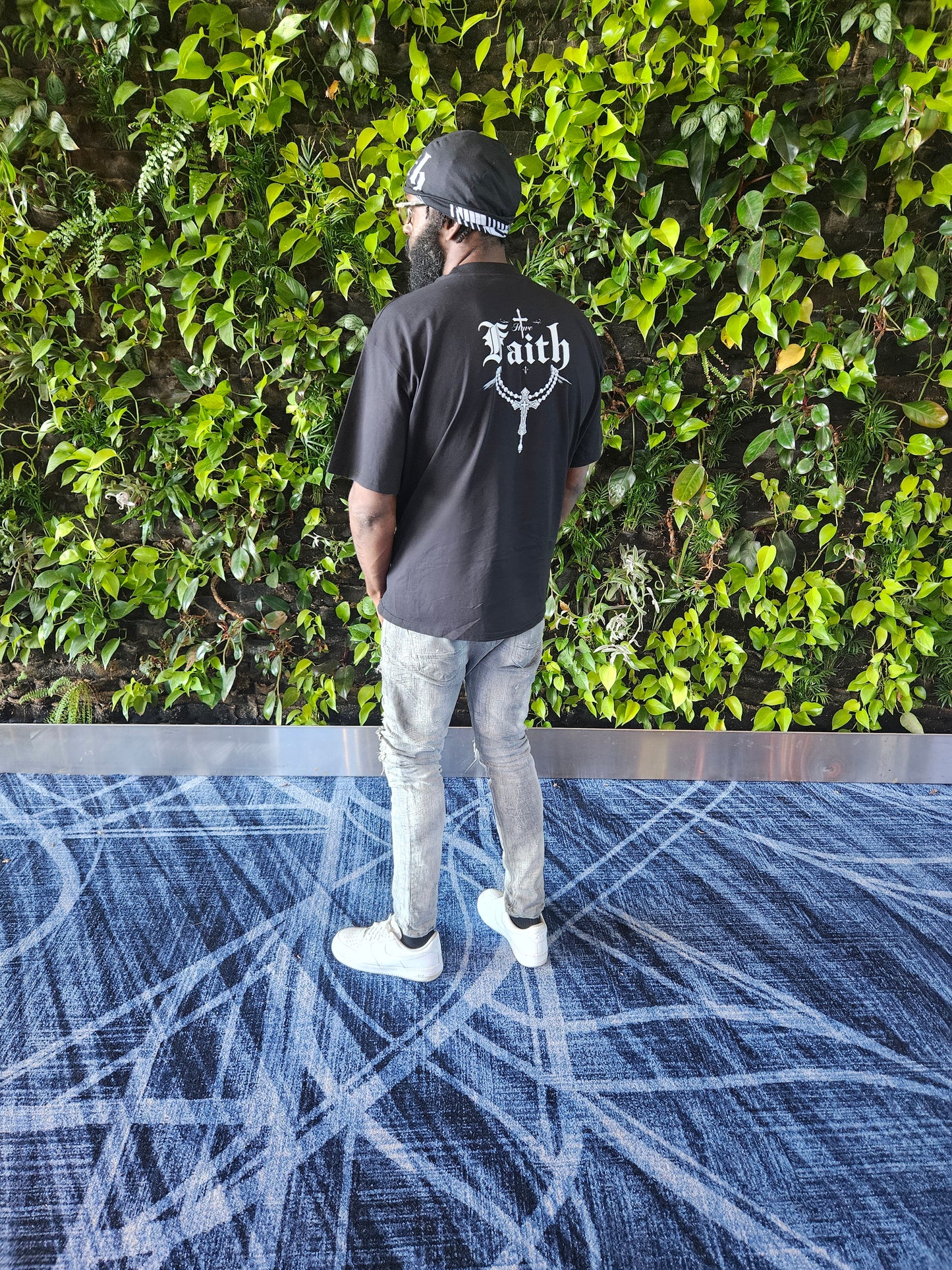 reversible Unisex Knit Beanie Hat - "Have Faith" Graphic Streetwear Headwear