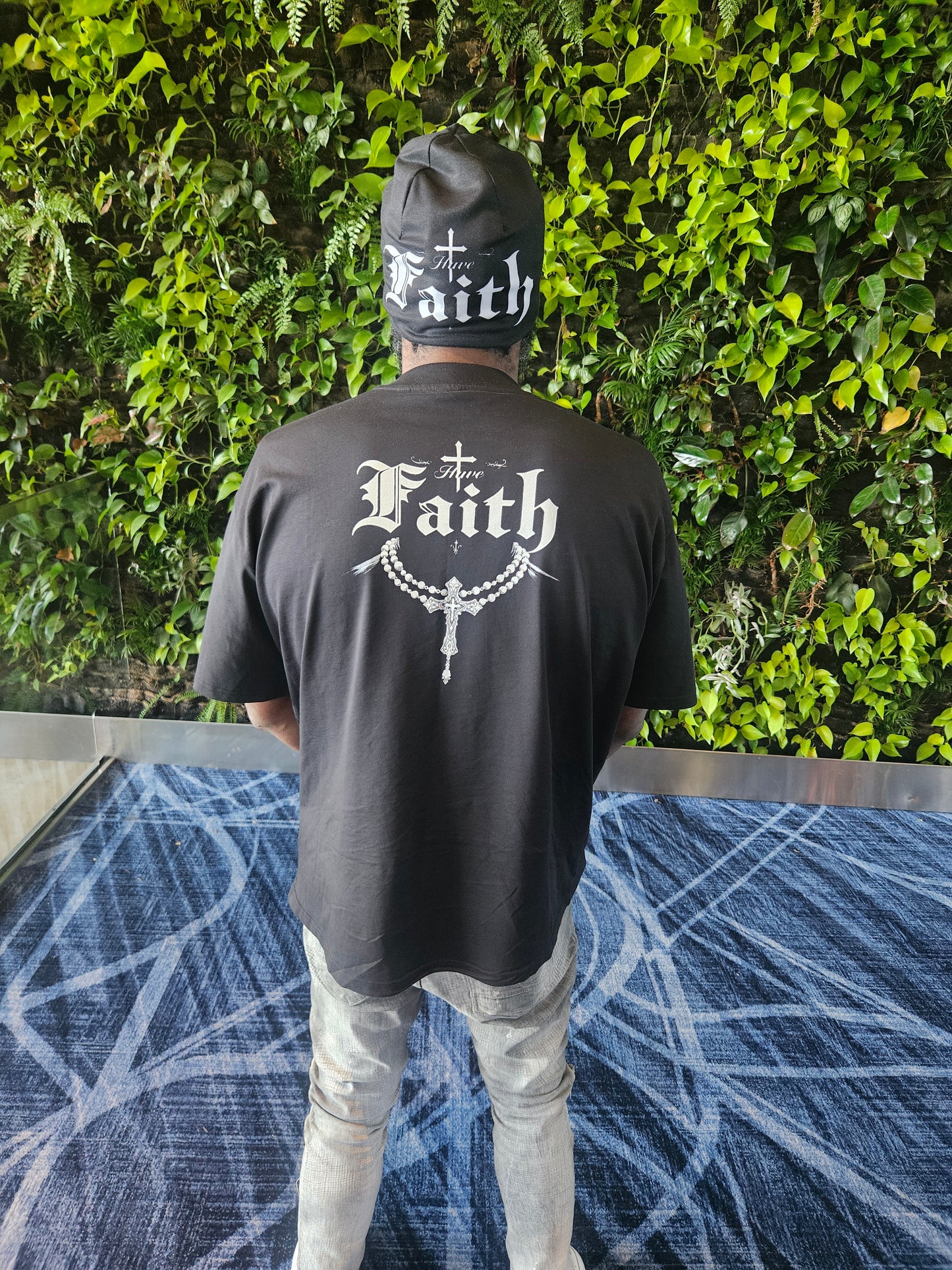 reversible Unisex Knit Beanie Hat - "Have Faith" Graphic Streetwear Headwear