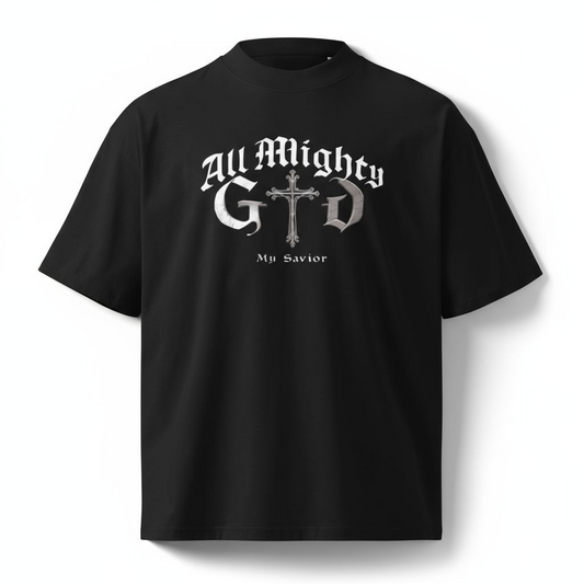 LiveLifeExotic "All Mighty God" Oversized unisex T-Shirt - Premium Organic Cotton